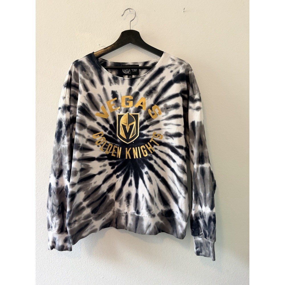 Vegas Golden Knights Sweatshirt Women XL Black Gray Tie Dye G-III 4her NHL